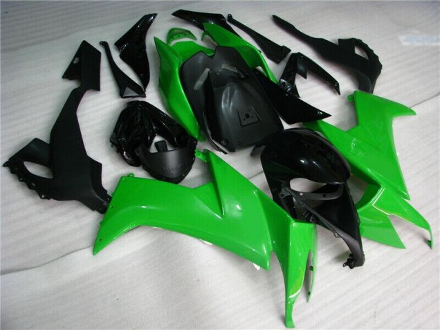 Custom 2008-2010 Green Black Kawasaki ZX10R Replacement Motorcycle Fairings