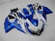 Aftermarket 2008-2010 White Blue Suzuki GSXR 600/750 Replacement Fairings