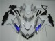 Custom 2008-2010 White Silver Blue Suzuki GSXR 600/750 Motorcycle Fairings Kit Custom 2008-2010 White Silver Blue Suzuki GSXR 600/750 Motorcycle Fairings Kit