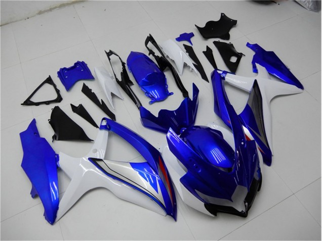 Aftermarket 2008-2010 Blue White Suzuki GSXR 600/750 Motorcylce Fairings