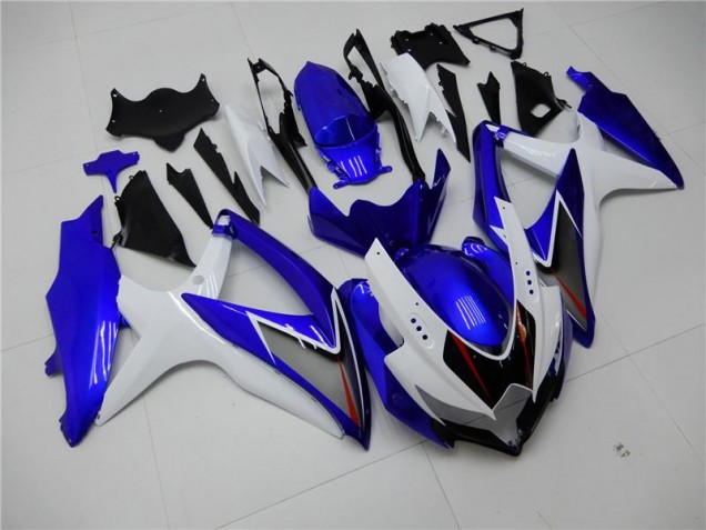 Aftermarket 2008-2010 White Blue Suzuki GSXR 600/750 Motorbike Fairings