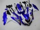 Aftermarket 2008-2010 White Blue Suzuki GSXR 600/750 Motorbike Fairings