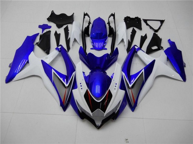 Custom 2008-2010 White Blue Suzuki GSXR 600/750 Motorbike Fairings Custom 2008-2010 White Blue Suzuki GSXR 600/750 Motorbike Fairings