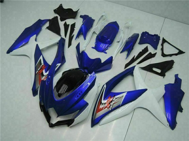 Custom 2008-2010 Blue White Suzuki GSXR 600/750 Motorcycle Fairings Custom 2008-2010 Blue White Suzuki GSXR 600/750 Motorcycle Fairings
