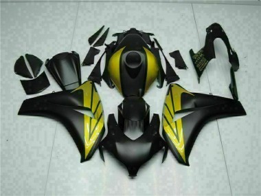Custom 2008-2011 Black Gold Honda CBR1000RR Replacement Motorcycle Fairings