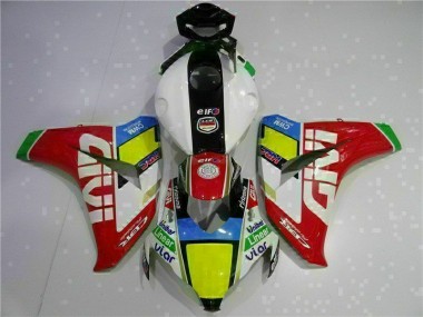 Custom 2008-2011 Red White Honda CBR1000RR Bike Fairing