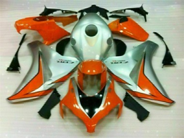 Aftermarket 2008-2011 Silver Orange Honda CBR1000RR Bike Fairings