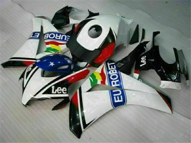 Custom 2008-2011 White Blue Red Eurobet Lee Honda CBR1000RR Motorcycle Fairing Kit