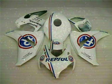 Custom 2008-2011 White Blue Repsol Honda CBR1000RR Bike Fairing