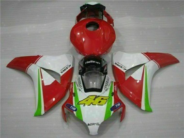 Custom 2008-2011 Red White Honda CBR1000RR Bike Fairings