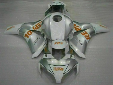 Custom 2008-2011 Silver Honda CBR1000RR Motorbike Fairing