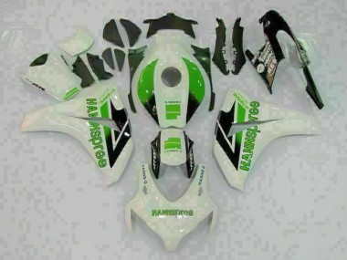 Custom 2008-2011 Green White Honda CBR1000RR Motorcycle Fairings Kit