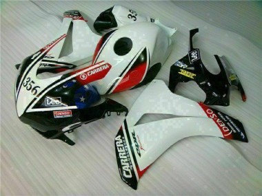 Custom 2008-2011 White Black Honda CBR1000RR Motorcylce Fairings & Plastics