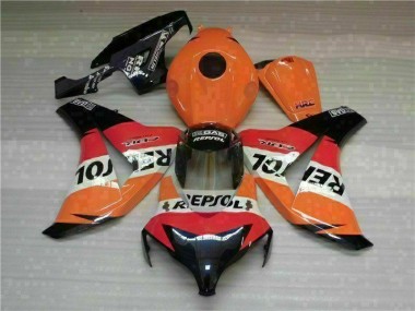 Custom 2008-2011 Orange Repsol Honda CBR1000RR Motorcycle Fairings