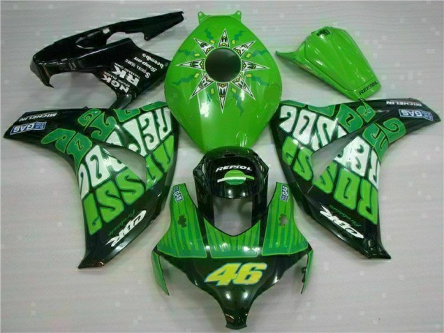 Aftermarket 2008-2011 Green Honda CBR1000RR Motorbike Fairing