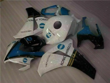 Custom 2008-2011 White Blue Honda CBR1000RR Bike Fairings