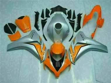 Custom 2008-2011 Orange Silver Honda CBR1000RR Motorcyle Fairings