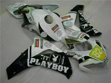 Custom 2008-2011 White Black Playboy Honda CBR1000RR Motorcylce Fairings & Bodywork