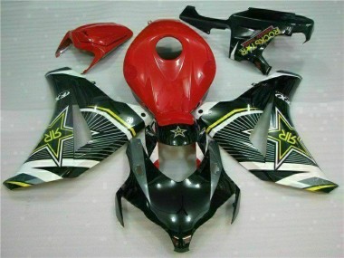 Custom 2008-2011 Red Black Honda CBR1000RR Motorcycle Fairing