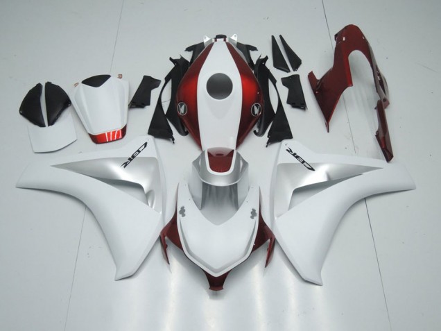Custom 2008-2011 Candy Red White and Silver Honda CBR1000RR Motorcycle Fairing Kits Custom 2008-2011 Candy Red White and Silver Honda CBR1000RR Motorcycle Fairing Kits