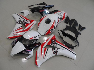 Custom 2008-2011 White Red HRC Honda CBR1000RR Bike Fairings