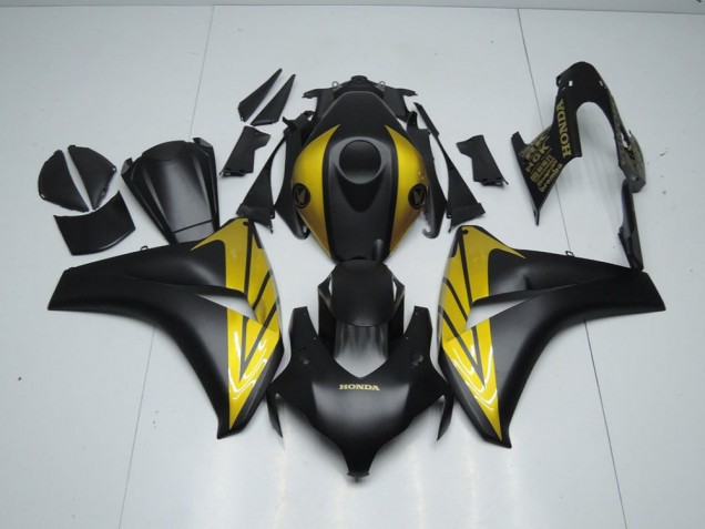 Custom 2008-2011 Matte Black and Gold Honda CBR1000RR Bike Fairings Custom 2008-2011 Matte Black and Gold Honda CBR1000RR Bike Fairings