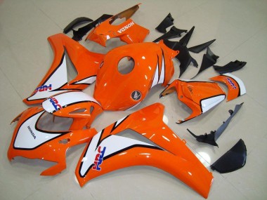 Custom 2008-2011 Sunset Orange HRC Honda CBR1000RR Motorcycle Fairings Kit