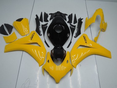 Custom 2008-2011 Yellow and Black Honda CBR1000RR Bike Fairing