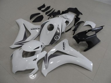 Custom 2008-2011 White and Grey Honda CBR1000RR Motorcycle Bodywork