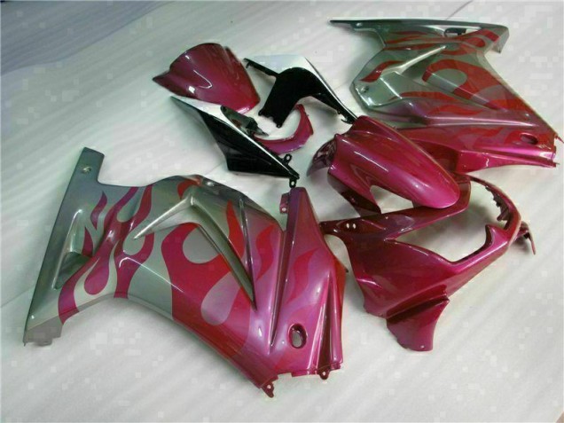 Aftermarket 2008-2012 Purple Red Kawasaki EX250 Replacement Motorcycle Fairings