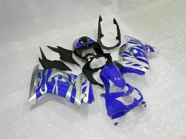 Custom 2008-2012 Black Blue Kawasaki EX250 Replacement Fairings Custom 2008-2012 Black Blue Kawasaki EX250 Replacement Fairings