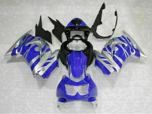 Custom 2008-2012 Black Blue Kawasaki EX250 Replacement Fairings Custom 2008-2012 Black Blue Kawasaki EX250 Replacement Fairings