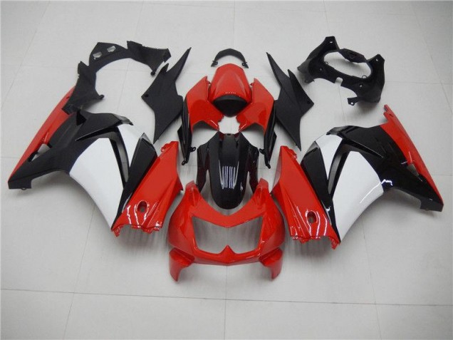 Custom 2008-2012 Red Black White Kawasaki EX250 Motorcycle Fairings