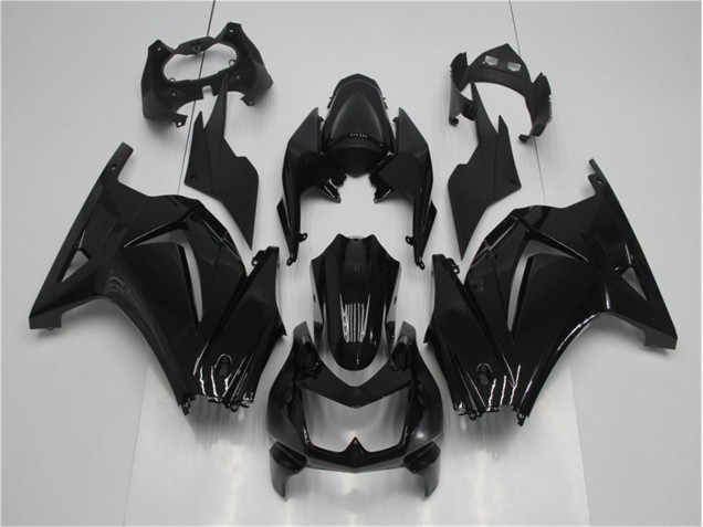 Custom 2008-2012 Glossy Black Kawasaki EX250 Motorcycle Fairing Kits