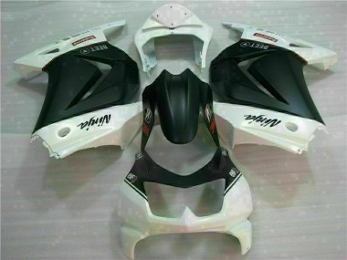 Aftermarket 2008-2012 White Black Ninja 3M Kawasaki EX250 Motorcycle Fairings