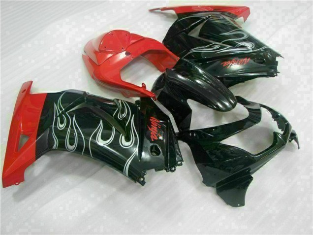 Custom 2008-2012 Black Red Ninja Kawasaki EX250 Motorcycle Fairing