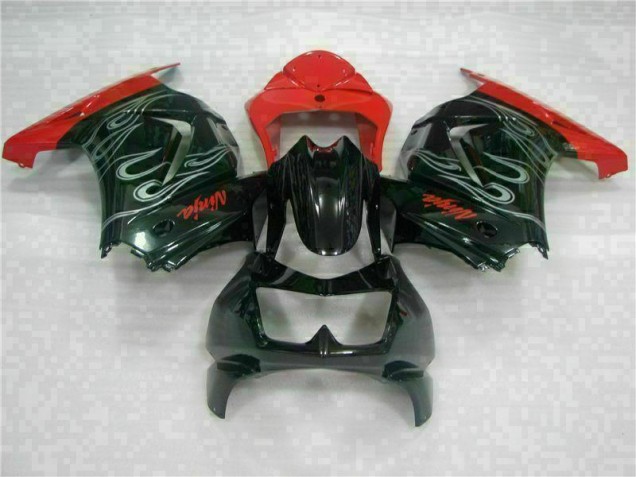 Custom 2008-2012 Black Red Ninja Kawasaki EX250 Motorcycle Fairing