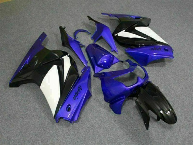 Custom 2008-2012 Blue White Black Ninja Kawasaki EX250 Motorbike Fairing