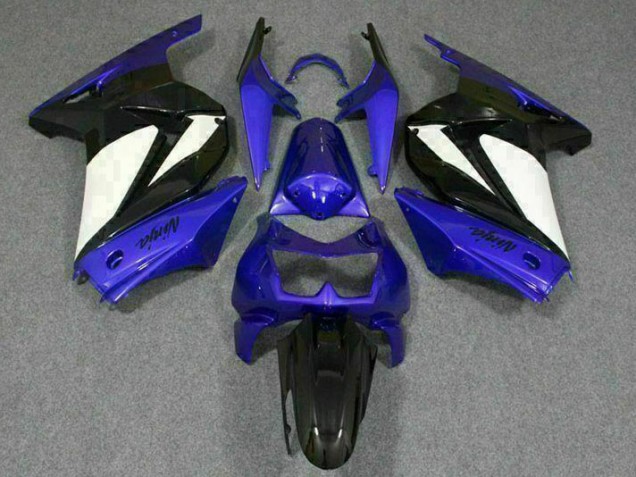 Custom 2008-2012 Blue White Black Ninja Kawasaki EX250 Motorbike Fairing
