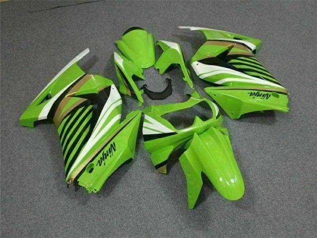 Custom 2008-2012 Green White Black Ninja Kawasaki EX250 Replacement Motorcycle Fairings Custom 2008-2012 Green White Black Ninja Kawasaki EX250 Replacement Motorcycle Fairings