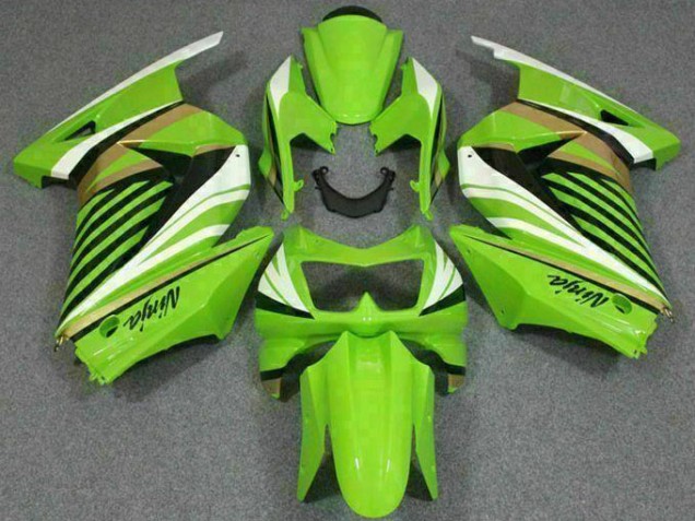 Custom 2008-2012 Green White Black Ninja Kawasaki EX250 Replacement Motorcycle Fairings Custom 2008-2012 Green White Black Ninja Kawasaki EX250 Replacement Motorcycle Fairings