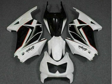 Custom 2008-2012 White Black Ninja Kawasaki EX250 Replacement Fairings