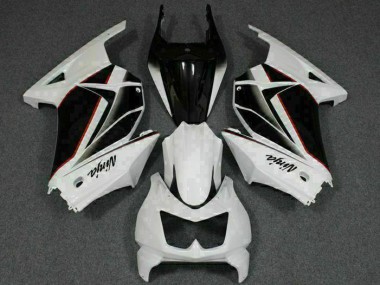 Custom 2008-2012 White Black Ninja Kawasaki EX250 Replacement Fairings