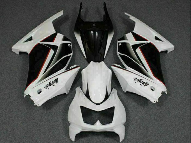 Custom 2008-2012 White Black Ninja Kawasaki EX250 Replacement Fairings Custom 2008-2012 White Black Ninja Kawasaki EX250 Replacement Fairings
