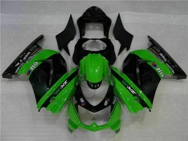 Aftermarket 2008-2012 Black Green Kawasaki EX250 Motorcylce Fairings