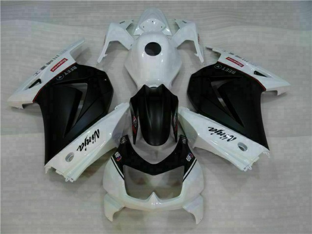 Custom 2008-2012 White Black Ninja Kawasaki EX250 Motorbike Fairings