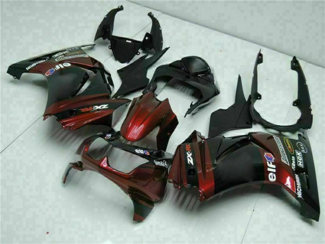 Custom 2008-2012 Black Kawasaki EX250 Bike Fairing Kit