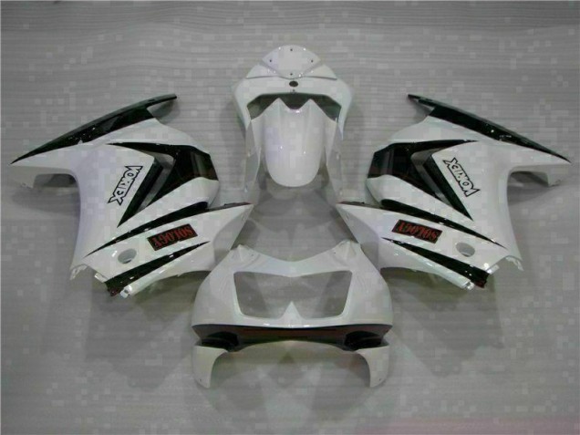 Custom 2008-2012 White Black Kawasaki EX250 Motorcycle Bodywork Custom 2008-2012 White Black Kawasaki EX250 Motorcycle Bodywork
