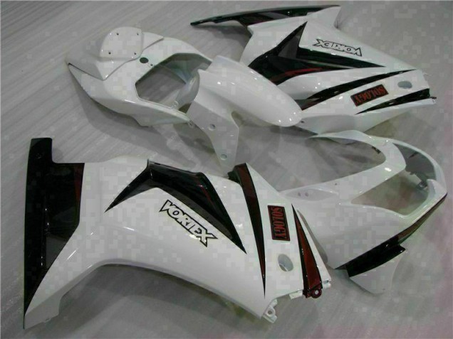 Custom 2008-2012 White Black Kawasaki EX250 Motorcycle Bodywork Custom 2008-2012 White Black Kawasaki EX250 Motorcycle Bodywork