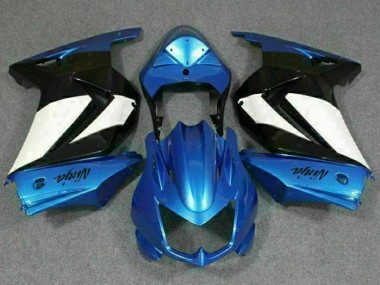 Custom 2008-2012 Blue White Black Ninja Kawasaki EX250 Motorbike Fairing Kits